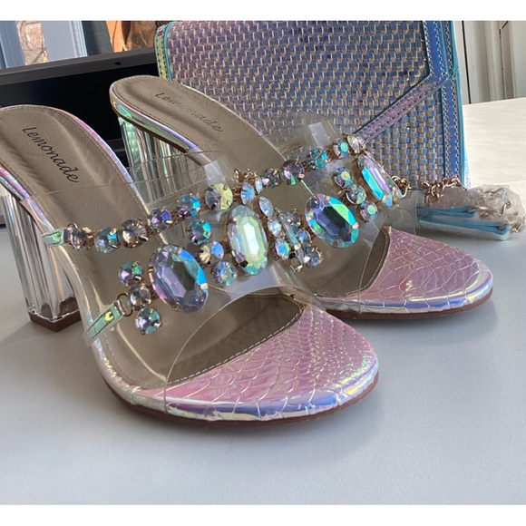 Matching chrome heels n purse - Picture 5 of 5